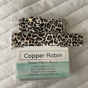 Leopard 🐆 Band and Leather Sea-foam Green for 38/40 mm Apple Watch or FitBit